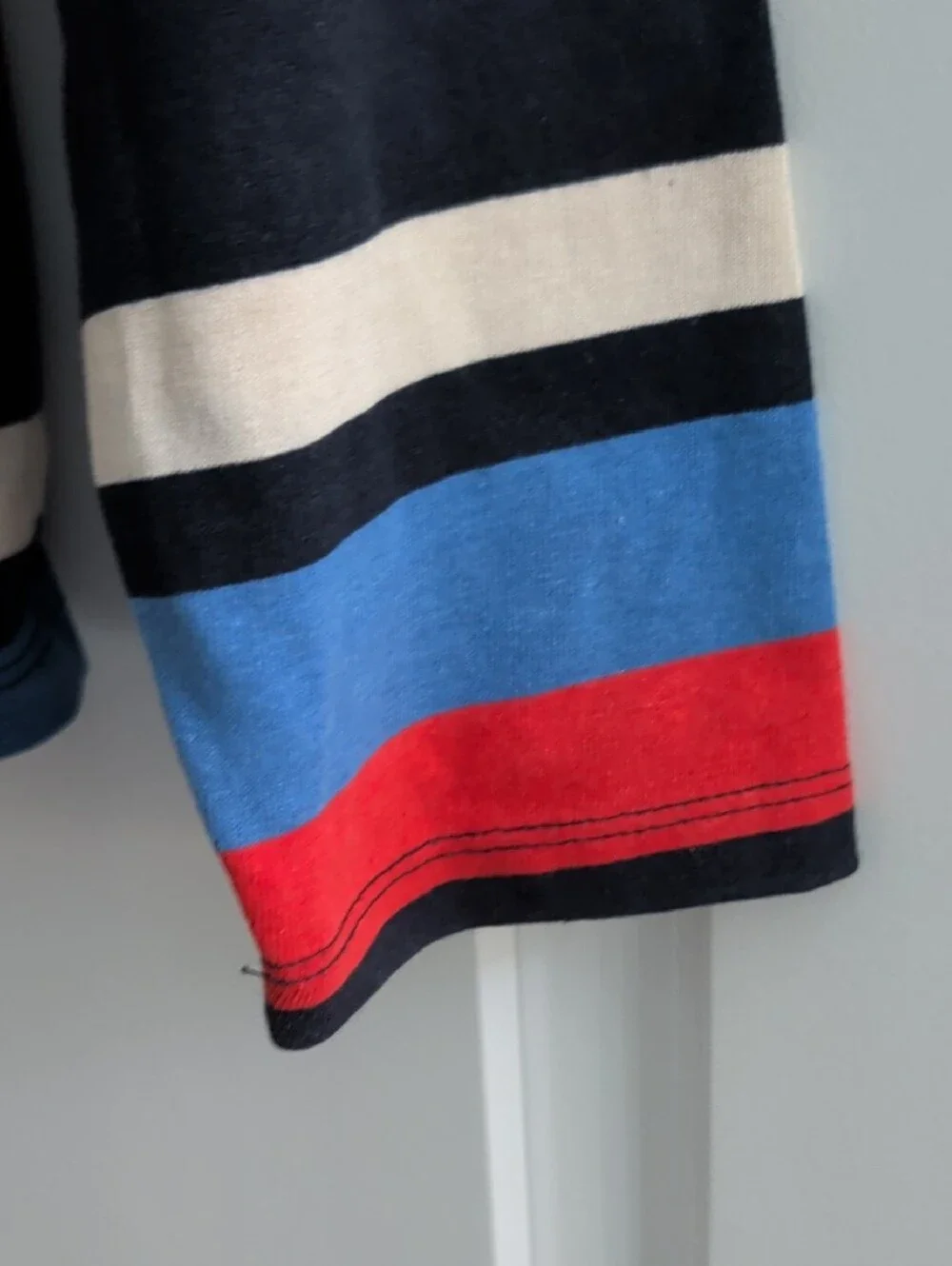 J. Crew Multicolor Striped Long Sleeve Top - Navy, Red, Blue, Cream